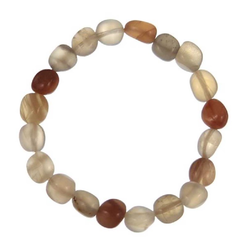 Naturosphère - Bracelet pierre lune orangée