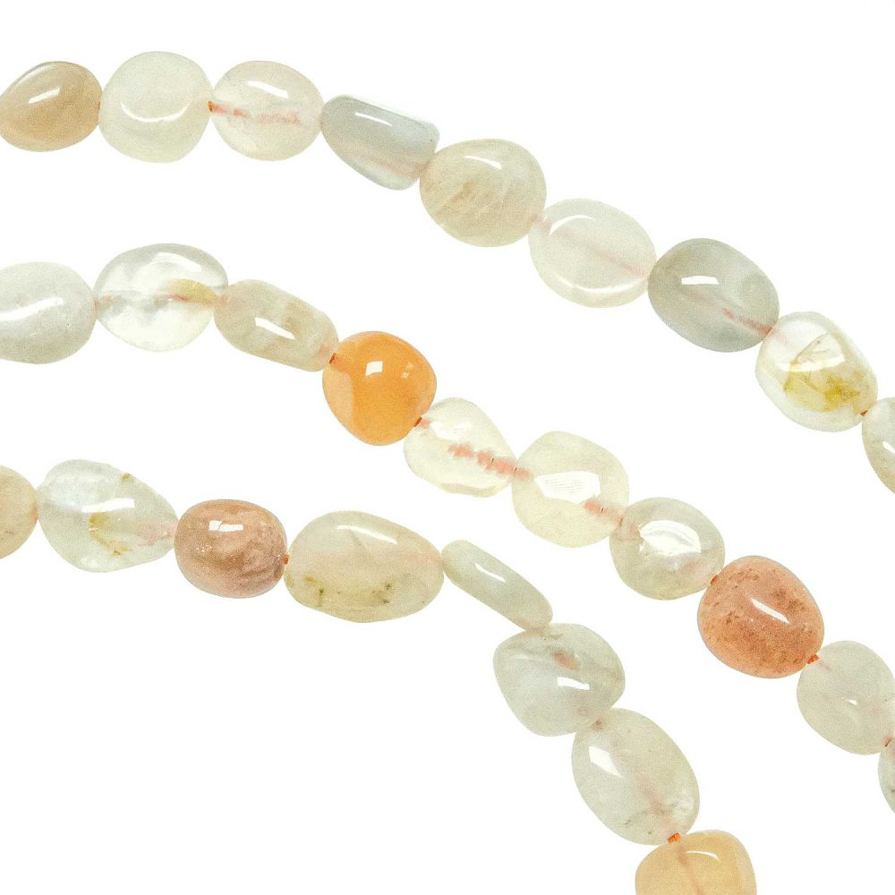 Bracelet pierre lune orangée