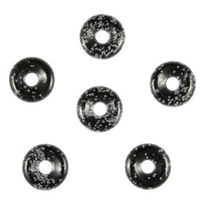 Donut obsidienne neige 2 cm