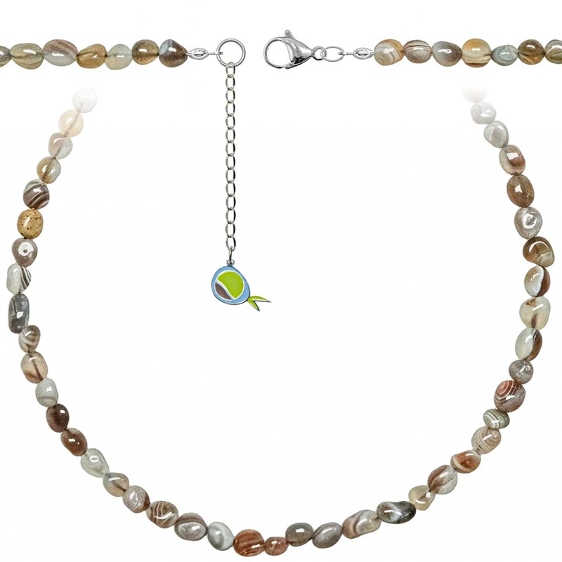 Collier agate botswana