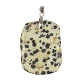 Pendentif pierre plate rectangulaire