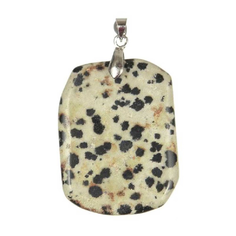 Pendentif pierre plate rectangulaire