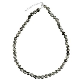 Collier obsidienne neige