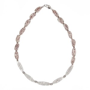 Collier pierre cristal craquelé