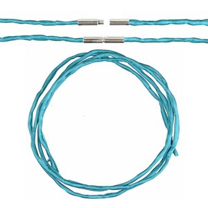 Cordon soie argent 42 cm vert émeraude