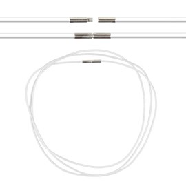 Cordon cuir 38 cm blanc