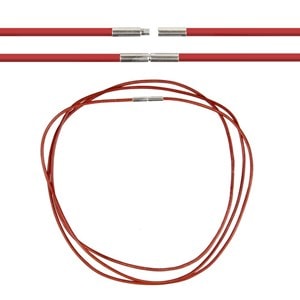 Cordon cuir 38 cm rouge