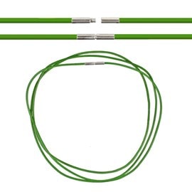 Cordon cuir 38 cm vert foncé