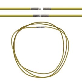 Cordon cuir 38 cm kaki