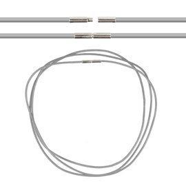 Cordon cuir 38 cm gris