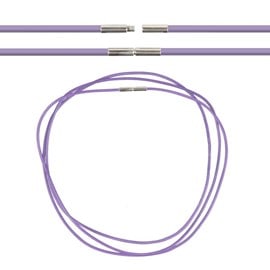 Cordon cuir 38 cm lilas