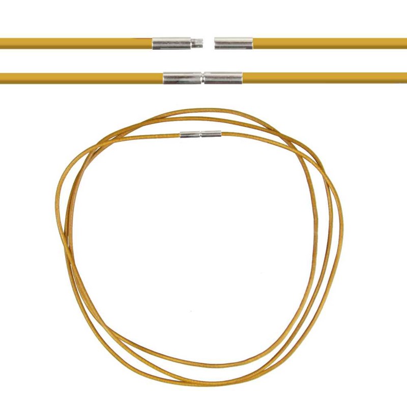 Cordon cuir 38 cm camel