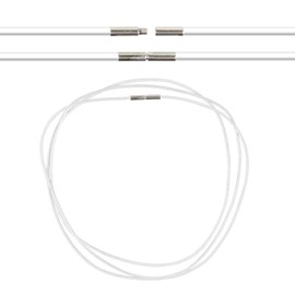 Cordon cuir 42 cm blanc