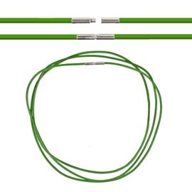 Cordon cuir 42 cm vert foncé