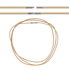 Cordon cuir 42 cm naturel