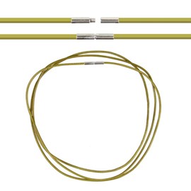 Cordon cuir 46 cm kaki