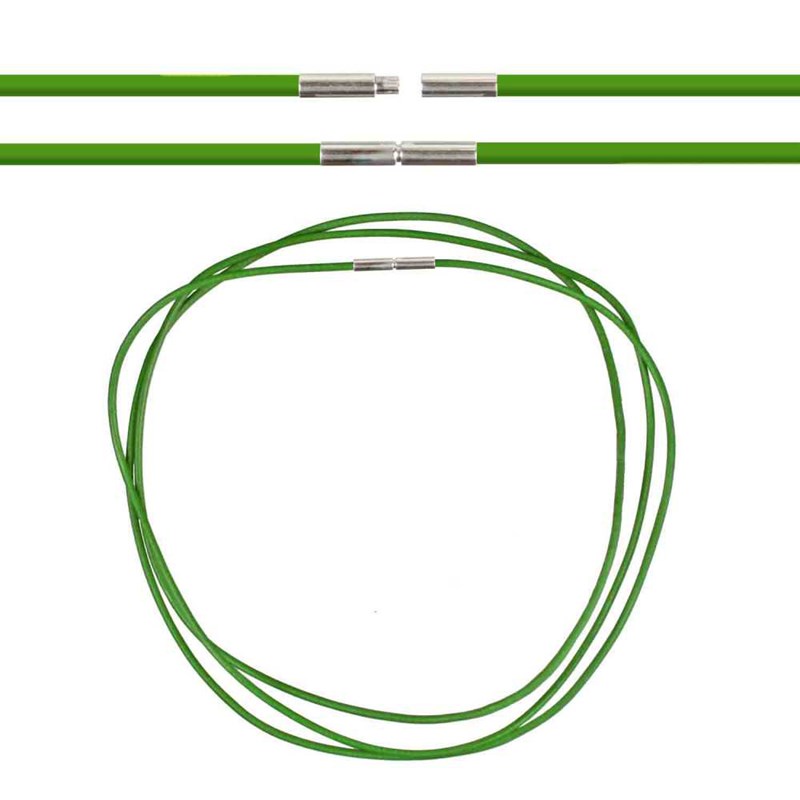 Naturosphère - Cordon cuir 46 cm vert foncé