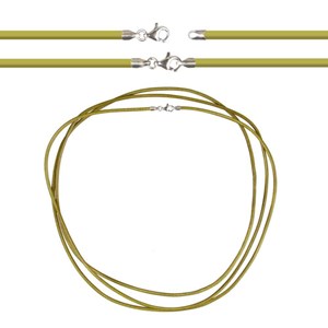 Cordon cuir 46 cm kaki