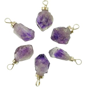 Pendentif pointe brute améthyste