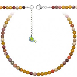 Collier jaspe mokaite