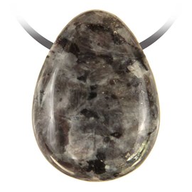 Pendentif goutte larvikite