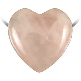 Pendentif coeur quartz rose