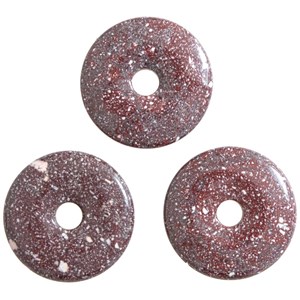 Donut porphyre impérial rouge 4 cm