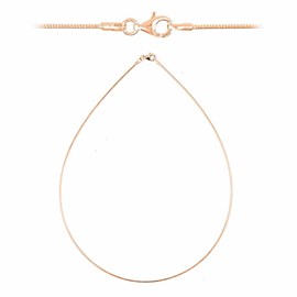 Chaine oméga argent plaqué or rose 50 cm