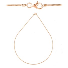 Chaine serpent argent plaqué or rose 50