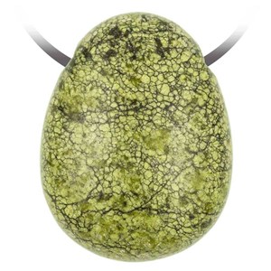 Pendentif goutte serpentine mamba stone