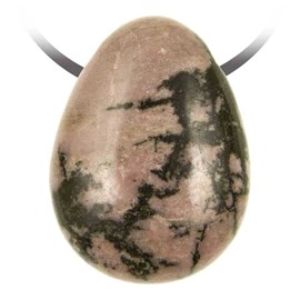 Pendentif goutte rhodonite (striée)
