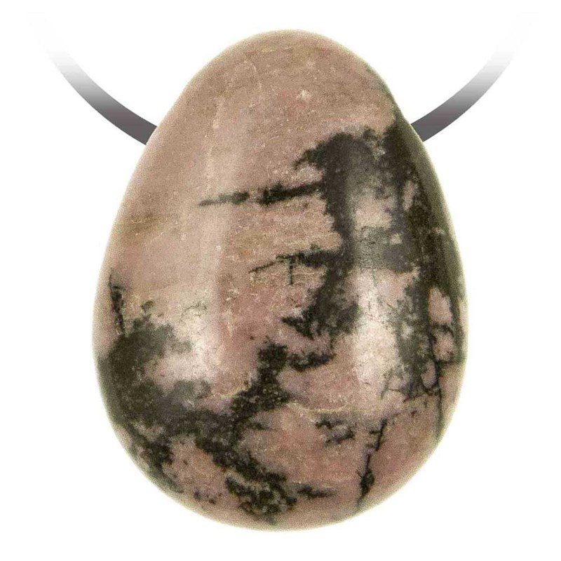 Pendentif goutte rhodonite (striée)
