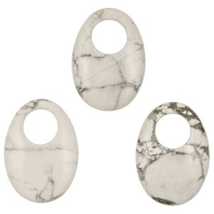 Pendentif donut oval en howlite