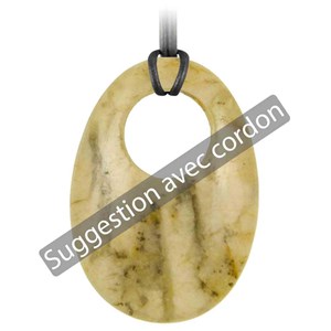 Pendentif donut oval en feldspath