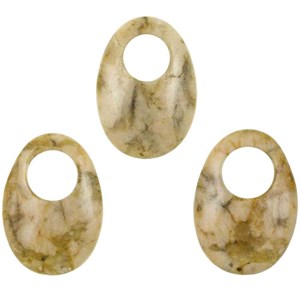 Pendentif donut oval en feldspath