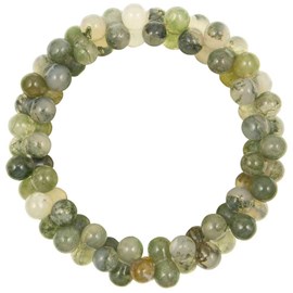 Bracelet petites perles en agate mousse