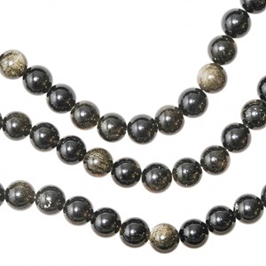 Bracelet obsidienne dorée