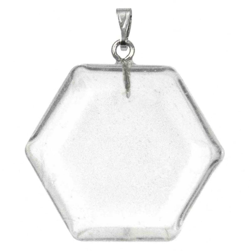 Naturosphère - Pendentif hexagone en cristal de roche