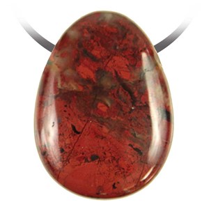 Pendentif goutte jaspe breschia