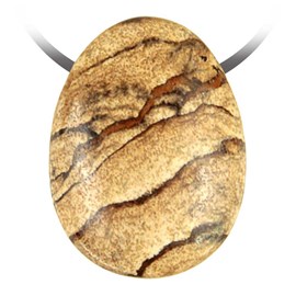 Pendentif goutte jaspe paysage