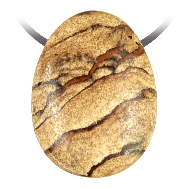 Pendentif goutte jaspe paysage