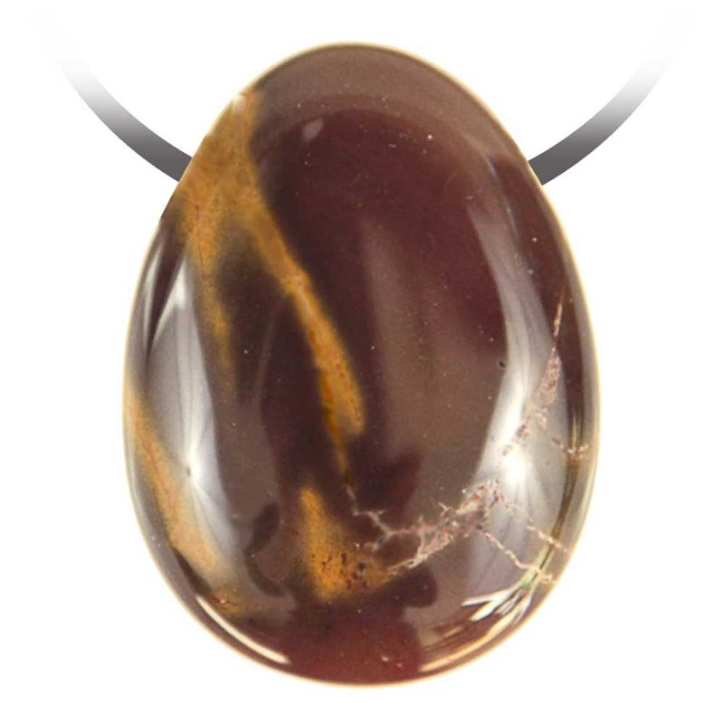 Pendentif goutte jaspe mokaïte