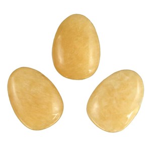 Pendentif goutte calcite jaune