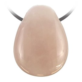 Pendentif goutte quartz rose