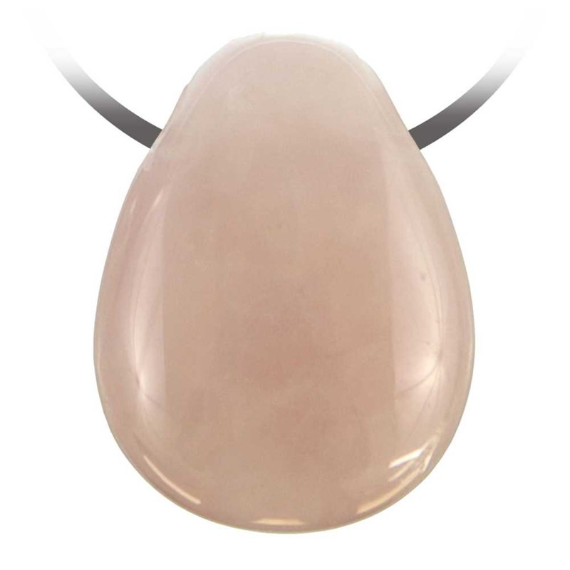 Pendentif goutte quartz rose