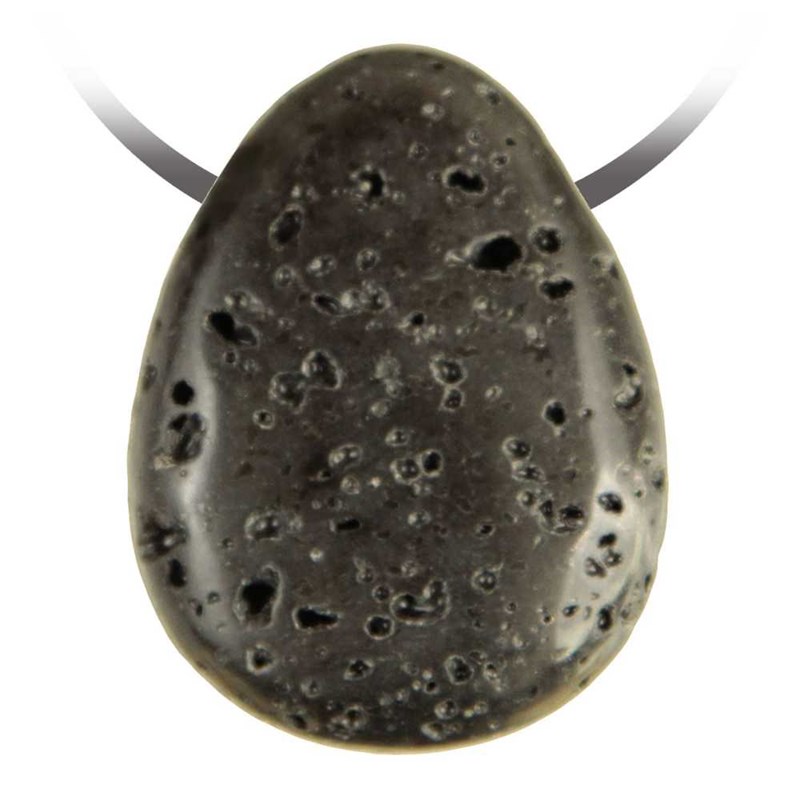 Pendentif goutte pierre lave