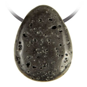 Pendentif goutte pierre lave