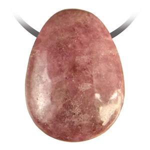 Pendentif goutte rhodonite