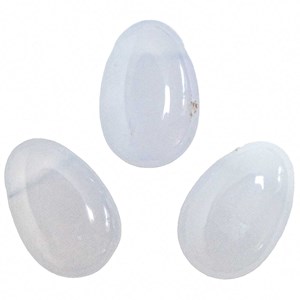 Pendentif goutte calcédoine bleue