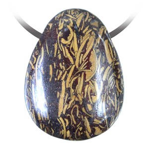 Pendentif goutte jaspe peau serpent